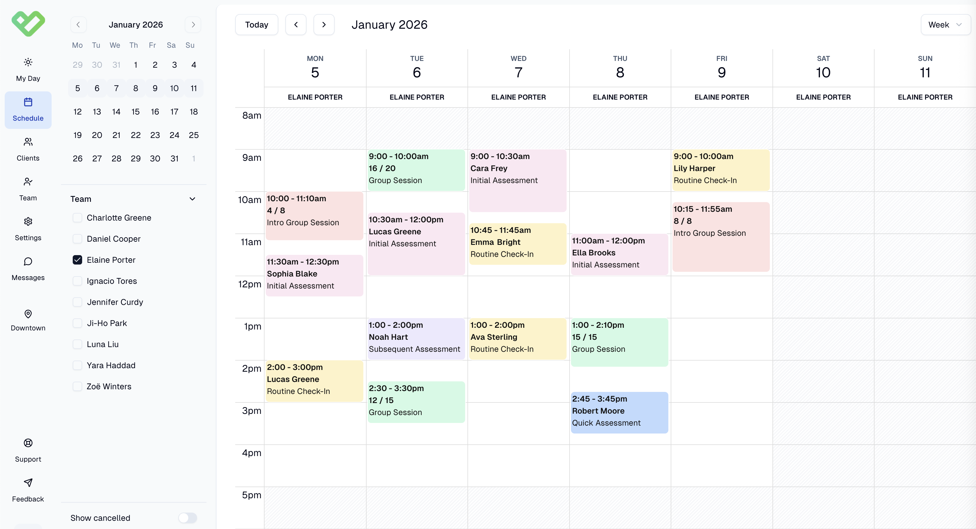 Calendar and scheduling interface